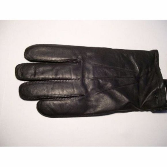 Mens Black LEATHER Gloves Cashmere Wool Lambskin XL Dockers Driving Gift New - Picture 7 of 8